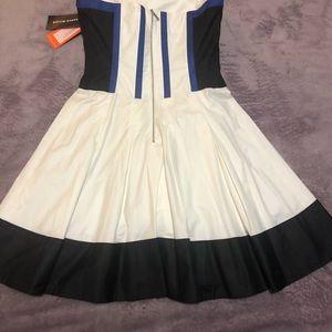 Strapless Short Dress/ Blue/ White/Black